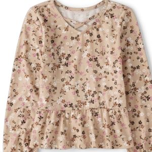 Girls floral print top